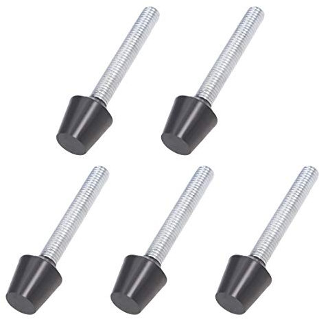 sourcing map Toggle Clamp Foot Rubber Head Carbon Steel M8x70mm 5pcs