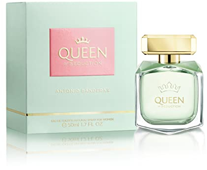 Banderas Queen Of Seduction, Eau de Toilette Spray per Donne, Fragranza Floreale con Mote Marine, 50 ml