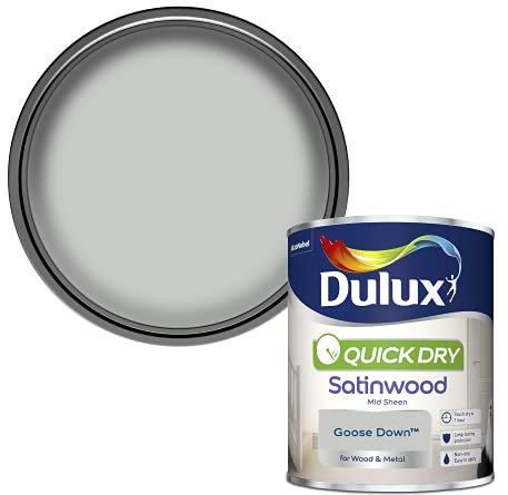 Dulux 5358151 Quick Dry Satinwood Paint - Goose Down - 750 ml (Pack of 1)