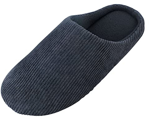 Knixmax Zapatillas de Estar por Casa Hombre y Mujer Algodón Pantuflas Cómodo y Suave para Hotel Viaje Nergo 42-43