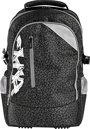 Eberhard Faber 577642 - Schulrucksack Teenager schwarz-grau, X-Style Pro, 30 Liter Volumen | 30 L Schultasche für Teenager mit großem Stauraum