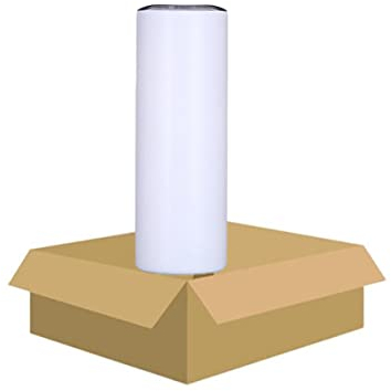 Buwaters Sublimationsbecher aus Edelstahl, doppelwandig, mit Deckel und Strohhalm, 590 ml, Sublimationsweiß, 24 Stück