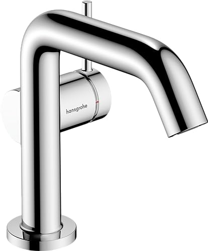hansgrohe Tecturis S Fine - Waschtischarmatur ohne Ablauf, energiesparend (CoolStart), Wasserhahn Bad mit Auslauf Höhe 110mm, Mischbatterie Waschbecken wassersparend (EcoSmart+), Chrom