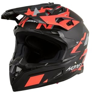 KSK Casque Cross HANGTOWN Cross Noir & Orange Fluo
