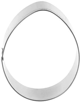 Ausstechform Osterei, Edelstahl, Kuchenbacken, Schokoladenform, Fondant, Plätzchenausstecher, rund, 6 cm