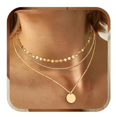 Berry Only Layering Ketten Set Edelstahl Boho Kette Gold Damen Wasserfest Goldkette 18K Goldene Kette Halskette Damen Gold für Muttertag