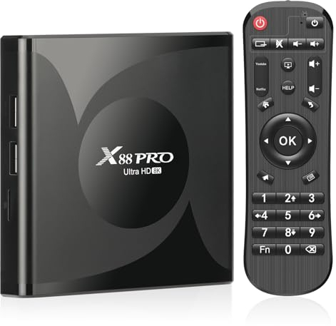 TUREWELL Boîtier TV Android 13.0, 4 Go de RAM 32 Go de ROM RK3528 Quad-Core, Prise en Charge de la Double Connexion WiFi 2.4G/5G, BT 5.0, 100M Ethernet Ultral HD 8k Boîtier TV