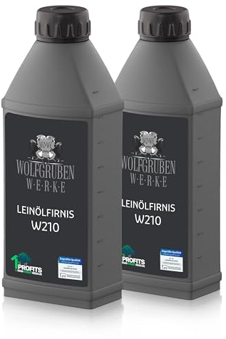 Leinölfirnis 2x1L Holzöl farblos Leinöl natürlicher Holzschutz Holzpflegeöl W210