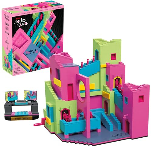 MEGA Squid Game Action Figure Building Toy The Staircase with 1707 Pieces, Motion and Poseable Figure, for Collectors, HYL45