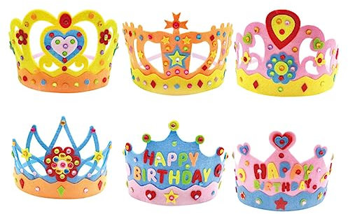 ifundom 6satz Teiliges Krone Bastelset Für Kindergeburtstag Farbenfrohe Partyhüte Für Unvergessliche Feiern Und Kreative Momente