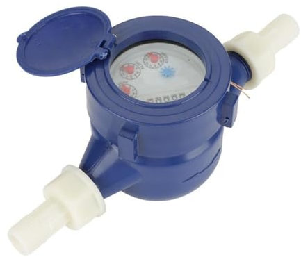 Wasserzähler, DN15 Garden Home Kunststoff Kaltwasserzähler Wasserdurchflussmesser Mit Armaturen 15 Mm Kaltwasserzähler