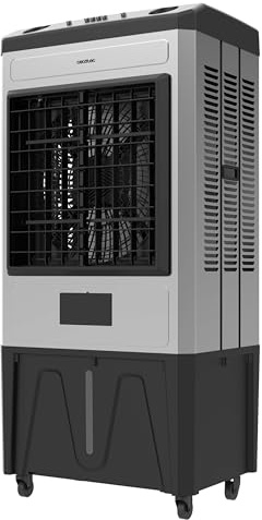 Cecotec Tyst stående fläkt med fjärrkontroll, Airindustry 60 000, 200 W, tank 60 l, luftflöde 6000 m³/h, 3 hastigheter, enkel drift, flerriktade hjul, justerbara