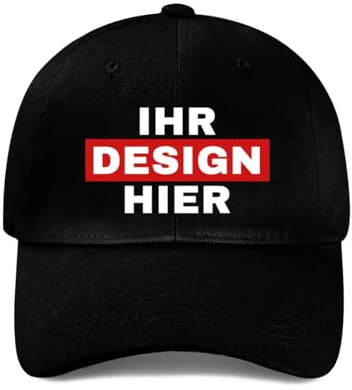 ERICAT personalisiert Cap personalisierte Basecap mit Foto/Logo/Text Baseball Cap selbst gestalten für Männer&FrauenBaseballkappe, verstellbare Trucker-Kappe aus Baumwolle,Unisex-Dad-Hut
