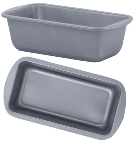 Pluto Packaging 2lb Non-Stick Bread & Cake Long Rectangular Oven Pan | Fridge & Freezer Safe Tin