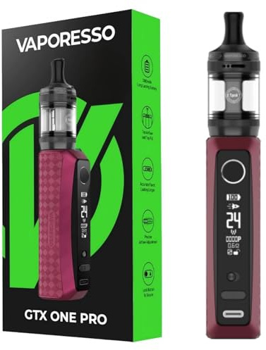 For Vaporesso GTX ONE PRO Kit 40 W Batería 3000mAh (Rojo) 3 ML Atomizador XTank T Tank Resistencia GTX Mesh Coil 0,6Ω/1,2Ω Llenado superior/Flujo de aire MTL/RDL Vape Original - No Nicotine