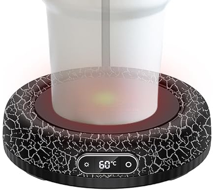 Mihauuke Calentador de Café - 60W Calentamiento Eléctrico de Alimentos para Taza de Vela | Posavasos Calefactor USB Inteligente | para Salón, Dormitorio, Oficina, Cocina, Bar, Mesa, Escritorio, Té,