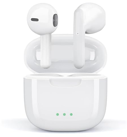 Écouteurs Bluetooth Sans Fil, Bluetooth 5.3 Intra-Auriculaires Casque avec Hi-Fi Son Stéréo, 24H 4 ENC Réduction Antibruit Mic Contrôle Tactile, IP8 Étanche Sport Oreillette pour Phone Android Galaxy