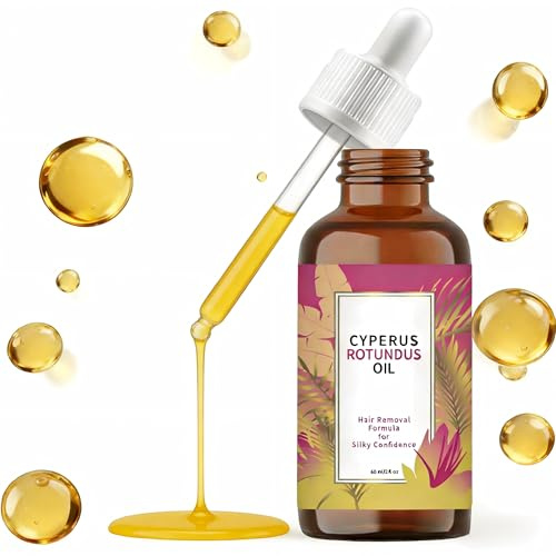 Angel Silk Cyperus Rotundus Oil for Hair Removal, Cyperus Rotundus Skin Serum, Moisturizing Soothing Treatment for Sensitive Skin, Reduces Ingrown Hairs & Shrinks Pores, Moisturizing Formula, 60ml