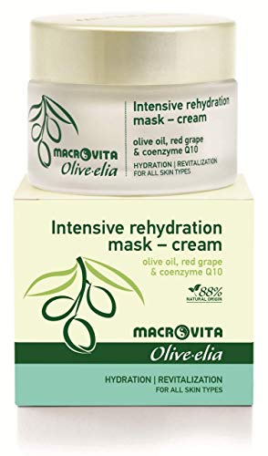 MACROVITA OLIVE-ELIA INTENSIVE FEUCHTIGKEITSCREMEMASKE MIT BIO-KOMPONENTEN FÜR ALLE HAUTTYPEN 50 ML.