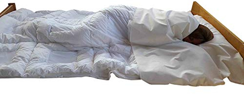 Allergiker Schlafsack 120x230 cm aus Evolon® | Schlafschutzhülle gegen Milben & Allergene, Waschbar 95°C, OEKO-TEX, Leicht & Kompakt (560g), Reise & Hotel