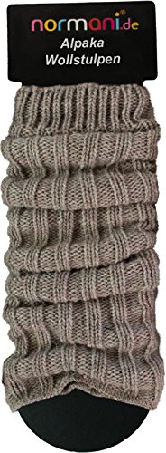 normani Strickstulpen aus Alpakawolle Farbe Beige