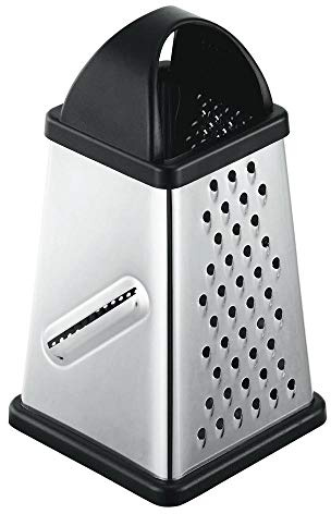 Four-Sided Cheese Grater - Box Grater, Parmesan Cheese Grater, Hand Grater for Kitchen with Handle, Zester Grater, Dishwasher Safe - by Jean Patrique