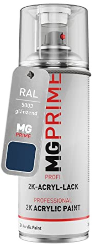 MG PRIME RAL 5003 Saphirblau/Sapphire blue glänzend 2K Acryl Spraydose Sprühdose 400 ml schnelltrocknend