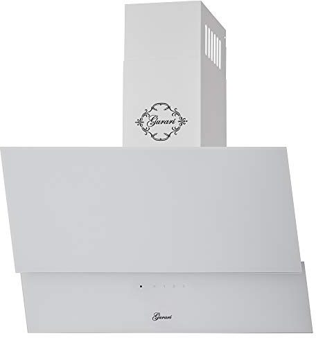 Gurari Weiße Dunstabzugshaube 60 cm kopffrei GCH D 268 WH.6 | Wandhaube Umluft/Abluft | Abzugshaube 1000m³/h mit Fernbedienung (EEK A) | Randabsaugung, TouchControl, Timer inkl.Umluftset