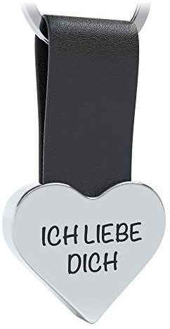 EAZY CASE Schlüsselanhänger mit Herz, Edler Hochglanz Schlüsselring Herz in Geschenkbox, Herzanhänger Geschenk für Mann, Frau, Geburtstag, Partner, Freunde, Familie, Jahrestag, Ich Liebe Dich