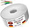 MAS-Premium Feuchtraumkabel Stromkabel von 5 bis 100m Mantelleitung NYM-J 3x4 mm² Elektrokabel Ring für feste Verlegung (50 m)