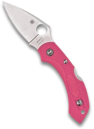 Spyderco Knives Lightweight Pink FRN Dragonfly 2 Lockback S30V Stainless Pocket Knife C28FPPNS30V2