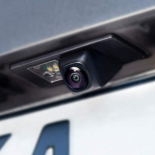 DYNAVISION OEM Kamera | AHD NTSC Rückfahrkamera mit weißes Licht für VW Golf Passat Tiguan Touran Polo, Skoda Octavia Superb Fabia, Cayenne Panamera Cayman, Seat ab 2005, CAMPL-V000HD-W Lite