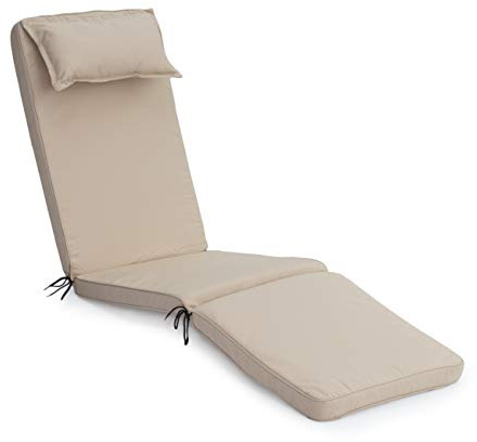 Gardenista Coussin de Remplacement résistant à l'eau pour transat | Coussin de siège pour Meubles de Patio de Jardin à Inclinaison | Matériau en Polyester Durable | légère et Confortable (Calcul)