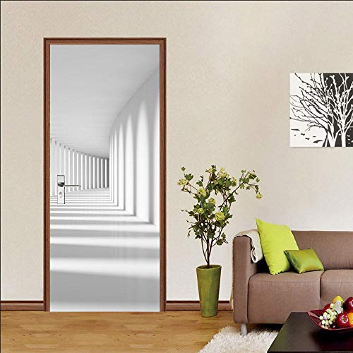 VIRANDA Türtapete Selbstklebend TürPoster 3D - Gang - Türaufkleber Wasserfest Türfolie für Schlafzimmer Gang Tür verschönern deko 77x200cm