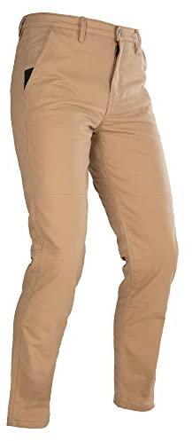Oxford Products Chino AA Pantalones de Motocicleta, Arena, 34W para Hombre