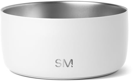 Simple Modern Dog Bowls & Cat Bowls | Medium (4 Cups) | White