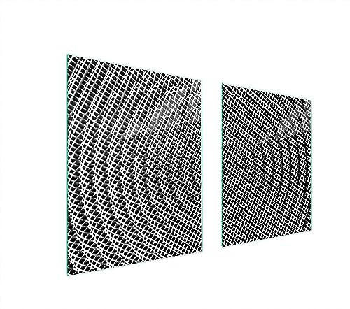 TMK ArtDeko Lot de 2 cache-plaques de cuisson universelles, 85 x 52 cm, compatible avec tous les types de cuisinières, en verre trempé, également comme planche à découper, hygiénique, résistant aux