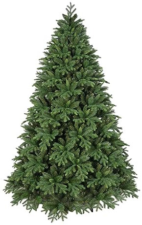 Árbol de Navidad Realista con Hojas de PVC y Polietileno, Color Verde, Apertura rápida, 210 cm, 2971 Ramas