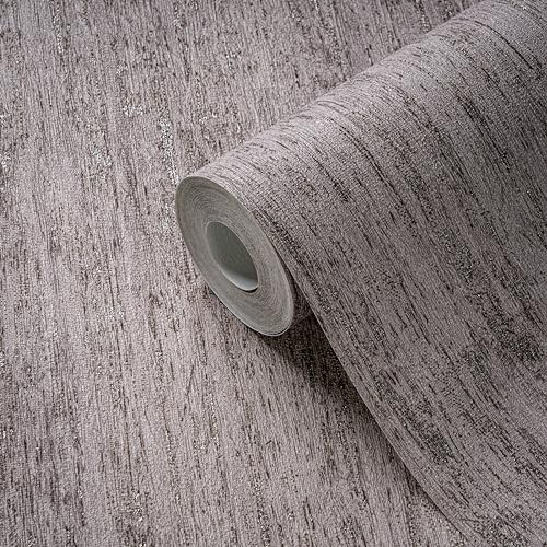 Livingwalls Metallic-Vliestapete – Metallic, Grau, Beige – 10,05 x 0,53 m | Modernes Metallic-Muster als moderner Blickfang – schimmernde Mustertapete, einfach zu verkleben & spurlos abziehbar