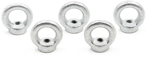 ALFA LOGISTIK Ringmutter M16 Galvanisch Verzinkt 5 Stück - Kranöse - Zurröse - Ösenmutter - Augenmutter - Ringmutter Legierter Stahl
