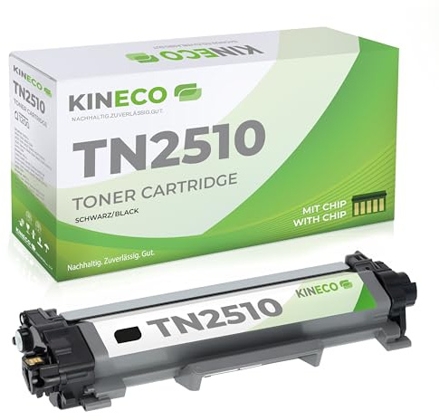 Kineco TN2510 Tonerkartusche kompatibel für Brother, Schwarz | HL-L2400DWE, MFC-L2835DW, DCP-L2660DW, HL-L2445DW, MFC-L2827DW, Einfache Installation, Hoher Seitenertrag