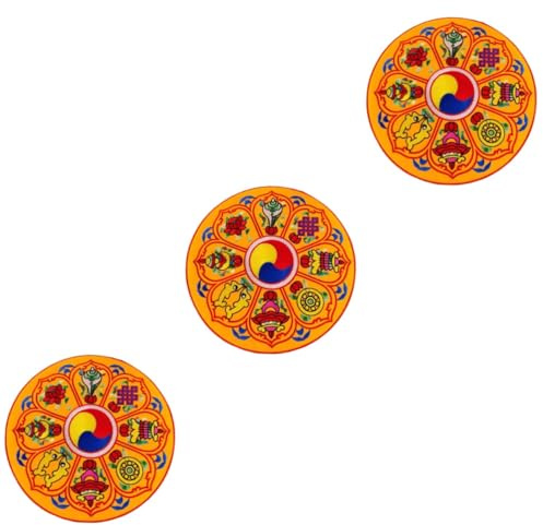 BESTonZON 3stücke Religiöse Klangschalenunterlage Tibetanisches Bowl Kissen Meditationsmatte Mit Für Buddhistische Rituale Und