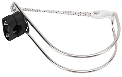 Soporte de Anillo Salvavidas Trayectoria Ajustable Soporte de Aro Salvavidas Metálico para Barco Marino