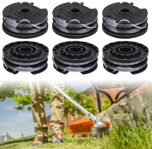 Rocchetto Decespugliatore, 6 Pezz Bobina a Filo per Tagliabordi, Nylon Bobina di Ricambio per tagliaerba per 36 ART 30-36 LI ART 24 ART 24+ ART 27 ART 27+ ART 30 ART 30+, 6 m di lunghezza Ø 1,6 mm