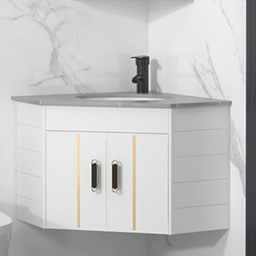 lavandino, mobiletto angolare per Il Bagno con lavandino, lavandino da Parete per Piccoli spazi, Design del lavabo di Servizio, per la Cucina di casa, Il Patio, Un Colore: Grigio Bianco
