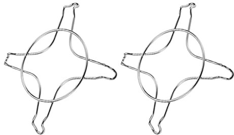OKUMEYR 2pcs Skid Auxiliary Bracket for Gas Stove Nonslip Kitchen Pot Stands for Pot and Milk Holders Stainless Steel Material