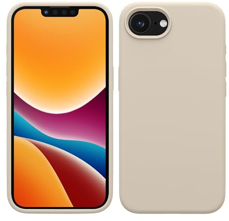 kwmobile Cover per Apple iPhone 17e / iPhone 16e Custodia - Back Case per Smartphone in Silicone TPU - Protezione Gommata - crema