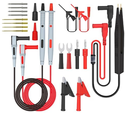 Multimeter Messleitungen Kit, 2Stück P2200 200Mhz Oszilloskop Probe Kit, MitBNC Zu Minigrabber Messleitung Kit, Dämpfungsverhältnis 1X/10X Hochpräziser Scope Oscilloscope Clip Probes