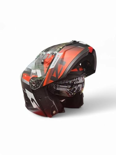 Casco Moto Modular NZI Combi 3 Metric Negro Blanco Rojo HOMOLOGACION 22.06 Talla L
