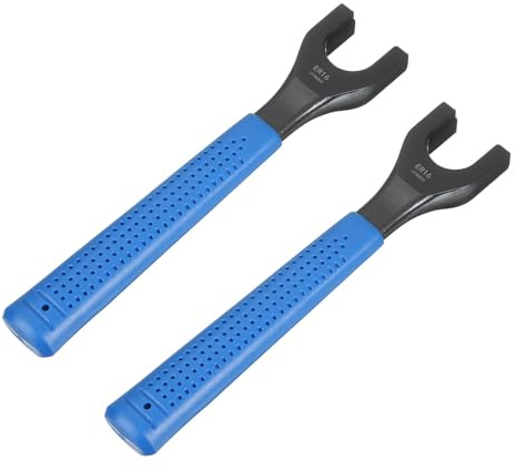 QUARKZMAN 2 Pezzi ER16 O-Type Mandrino Chiave A Brugola 40CrV Per Mandrino | Tipo Integrale, Con Impugnatura Antiscivolo, Fresa Tornio Utensili, 40CrV, Antiscivolo